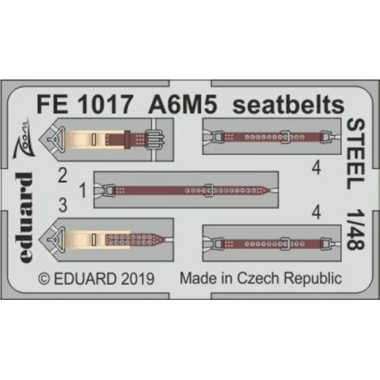 A6M5 seatbelts STEEL for Tamiya - Eduard Accessories FE1017
