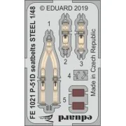P-51D seatbelts STEEL for Eduard - Eduard Accessories FE1021