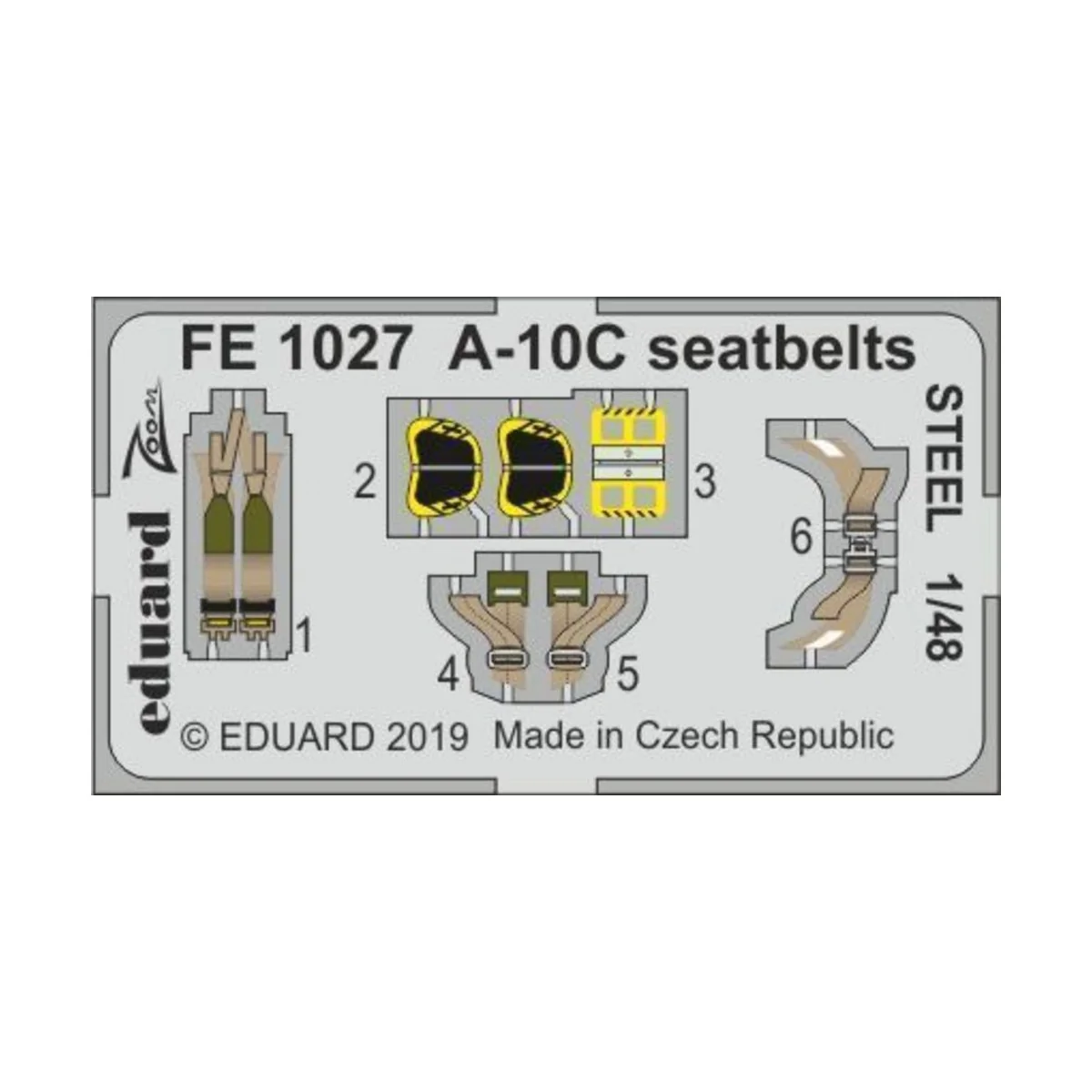 A-10C seatbelts STEEL for Italeri - Eduard Accessories FE1027
