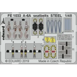 A-6A seatbelts STEEL for Hobby Boss, 1/48 - Eduard Accessories FE1033