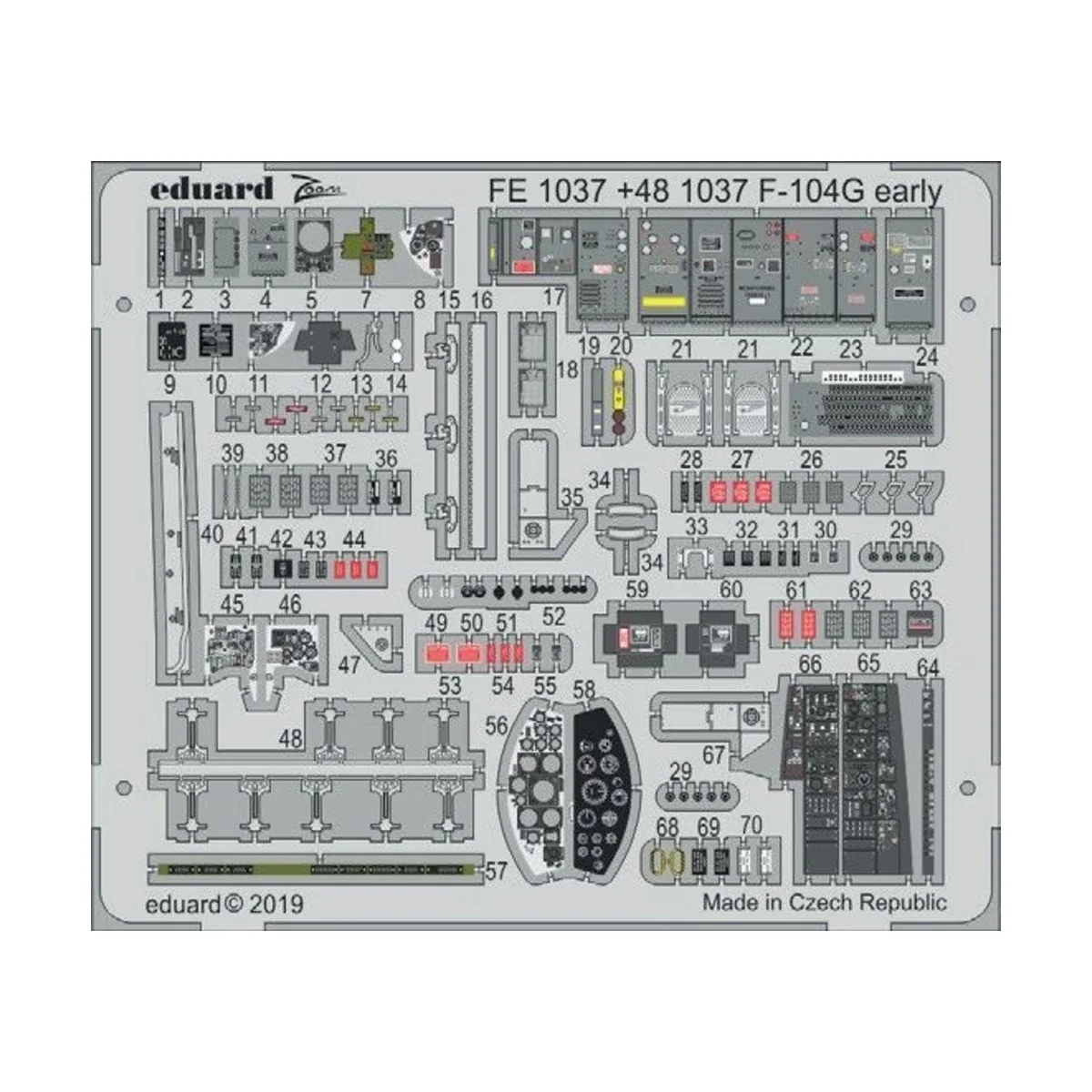F-104G early for Kinetic, 1/48 - Eduard Accessories FE1037 F-104G early for Kinetic, 1/48 - Eduard Accessories FE1037