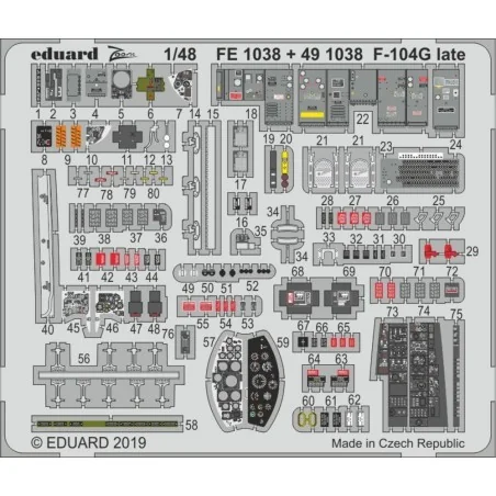 F-104G late for Kinetic, 1/48 - Eduard Accessories FE1038