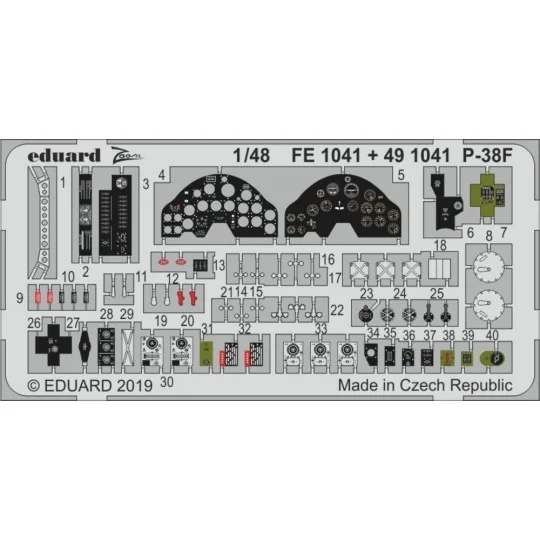 P-38F for Tamiya - Eduard Accessories FE1041