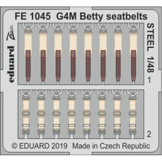 G4M Betty seatbelts STEEL for Tamiya, 1/48 - Eduard Accessories FE1045
