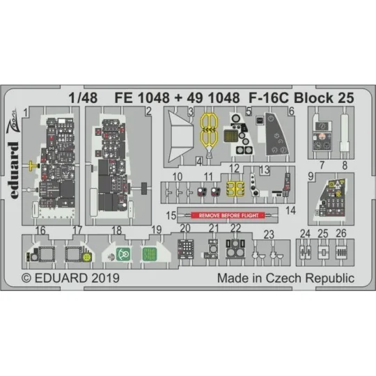 F-16C Block 25 for Tamiya - Eduard Accessories FE1048