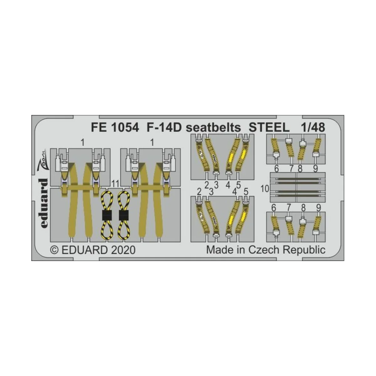 F-14D seatbelts STEEL for AMK - Eduard Accessories FE1054