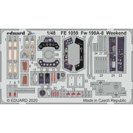 Fw 190A-8 Weekend for Eduard, 1/48 - Eduard Accessories FE1059 Fw 190A-8 Weekend for Eduard, 1/48 - Eduard Accessories FE1059