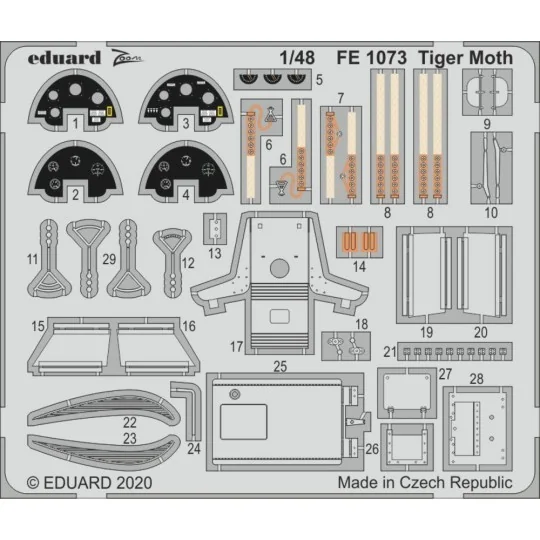 Tiger Moth for Airfix - Eduard Accessories FE1073