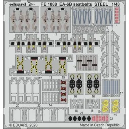 EA-6B seatbelts STEEL for Kinetic, 1/48 - Eduard Accessories FE1088