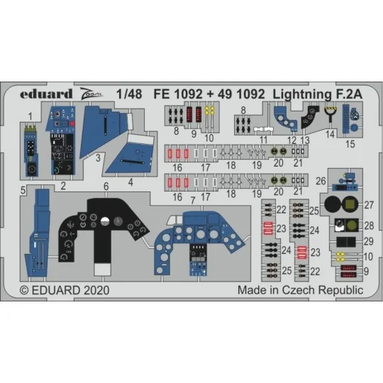 Lightning F.2A for Airfix, 1/48 - Eduard Accessories FE1092