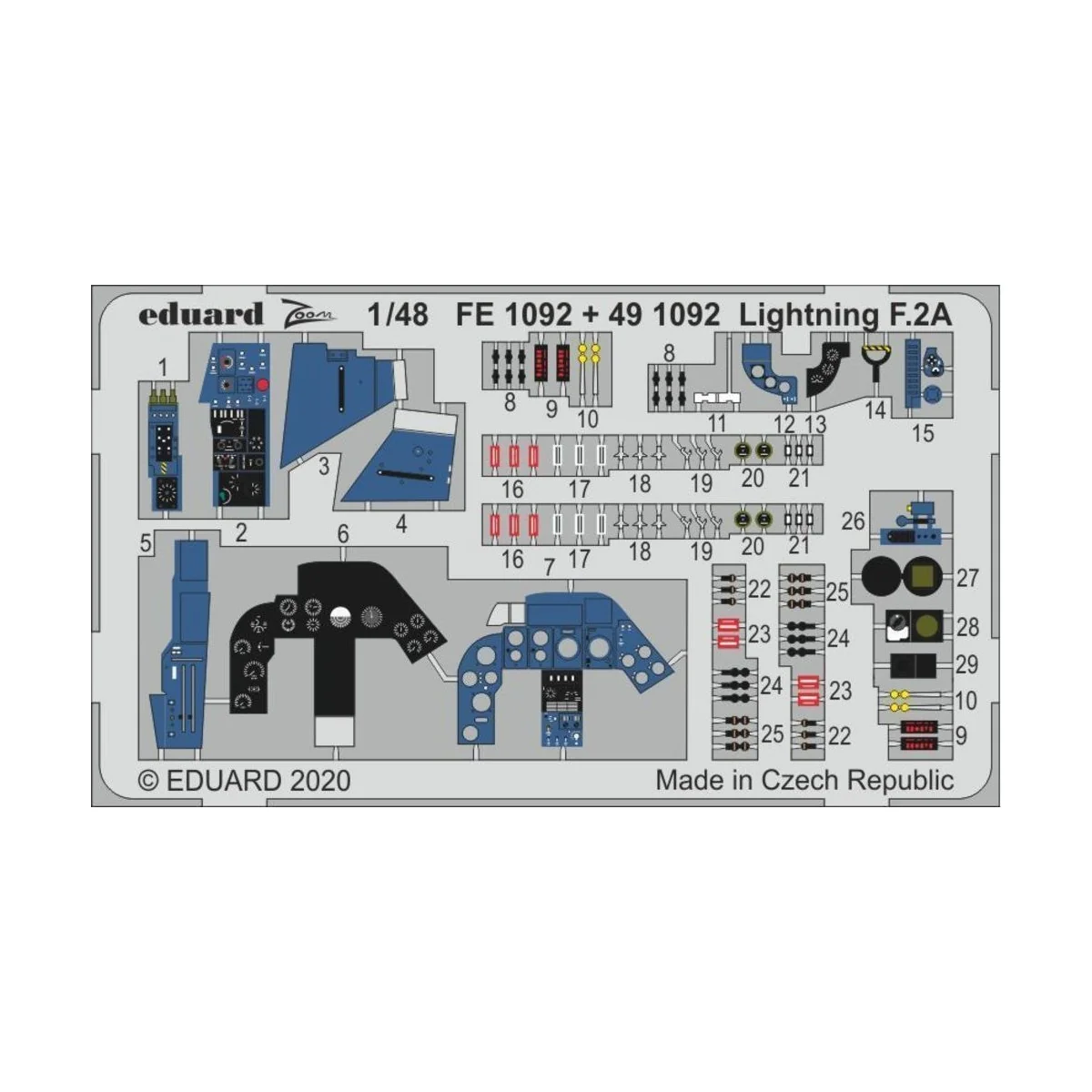 Lightning F.2A for Airfix, 1/48 - Eduard Accessories FE1092