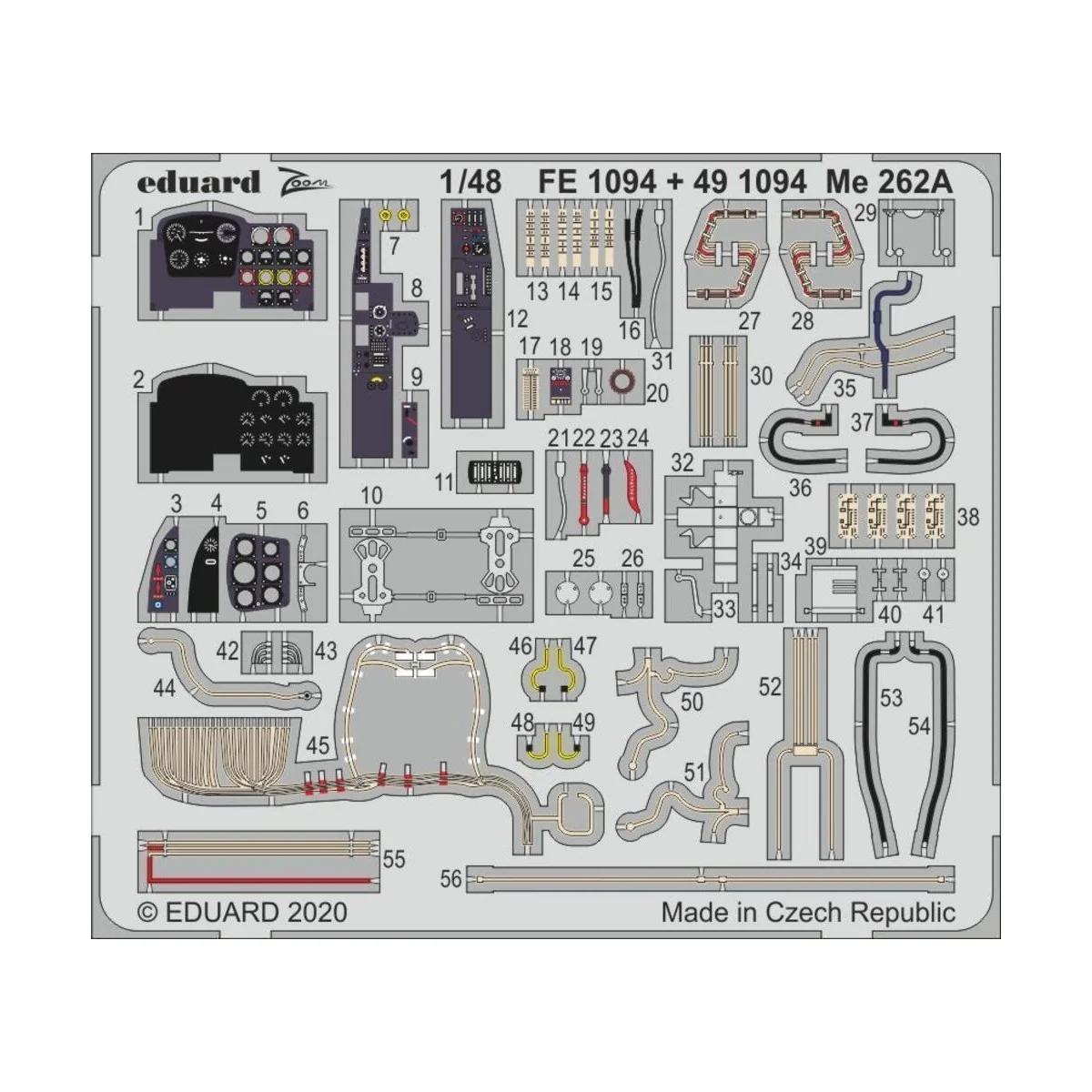 Me 262A for Hobby Boss - Eduard Accessories FE1094