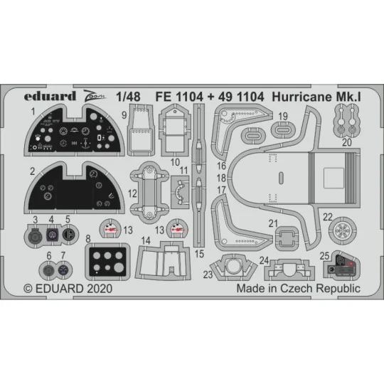 Hurricane Mk.I for Airfix, 1/48 - Eduard Accessories FE1104