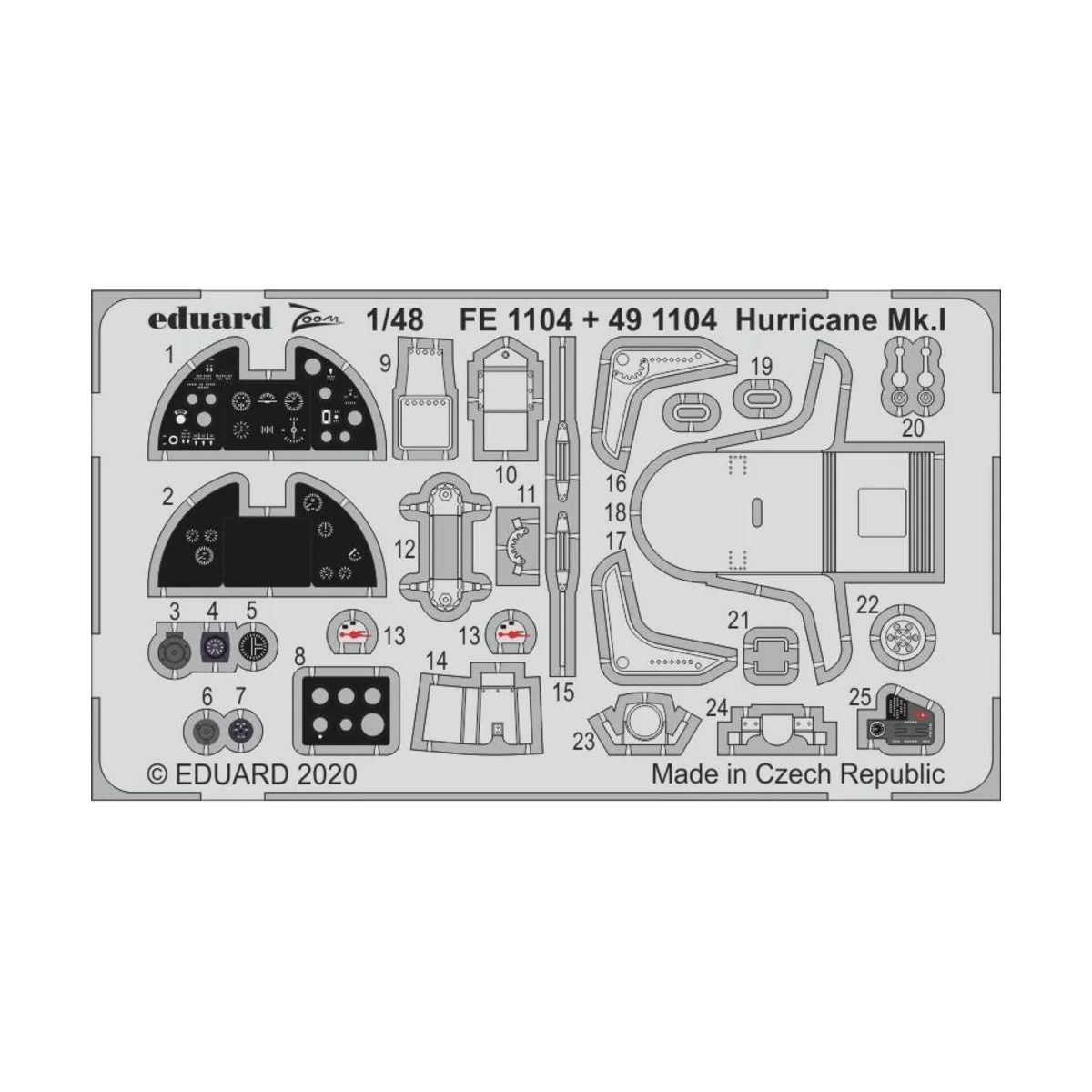 Hurricane Mk.I for Airfix, 1/48 - Eduard Accessories FE1104