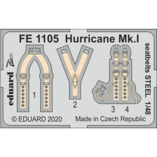 Hurricane Mk.I seatbelts STEEL for Airfix, 1/48 - Eduard Accessorie... Hurricane Mk.I seatbelts STEEL for Airfix, 1/48 - Eduard Accessorie...