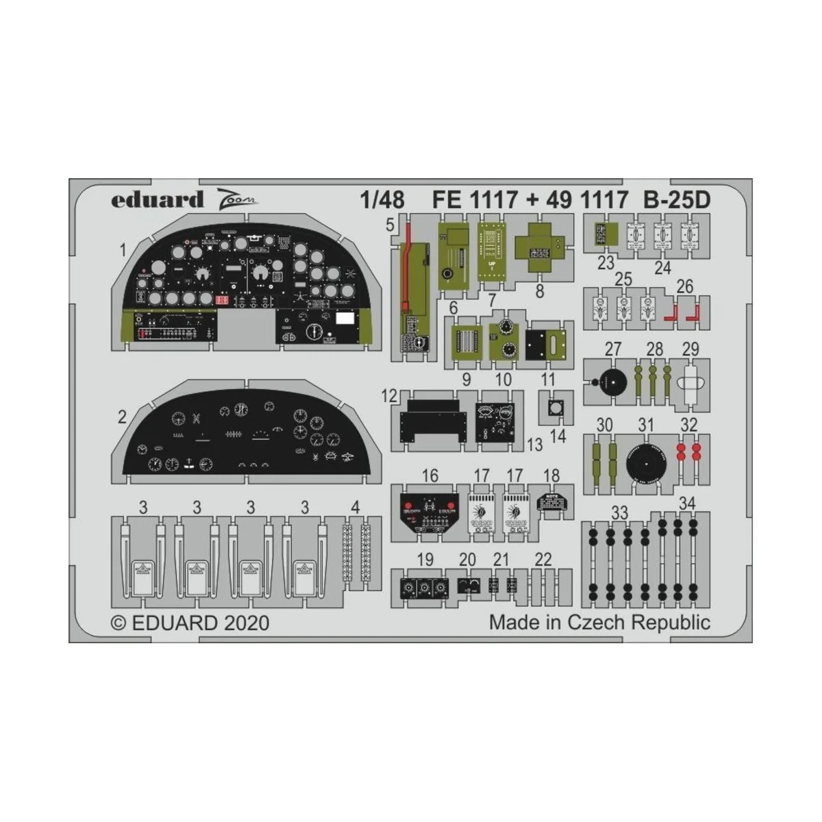 B-25D for Revell - Eduard Accessories FE1117