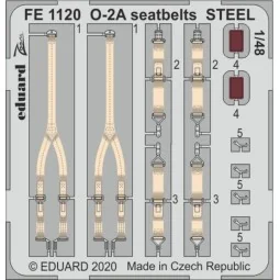 O-2A seatbelts STEEL for ICM, 1/48 - Eduard Accessories FE1120