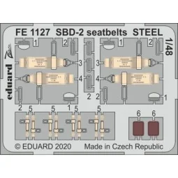 SBD-2 seatbelts STEEL for Academy, 1/48 - Eduard Accessories FE1127