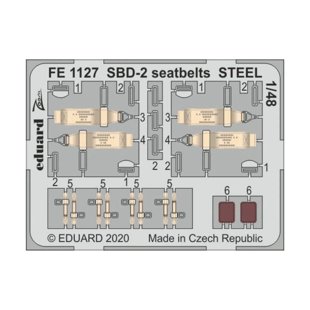 SBD-2 seatbelts STEEL for Academy, 1/48 - Eduard Accessories FE1127