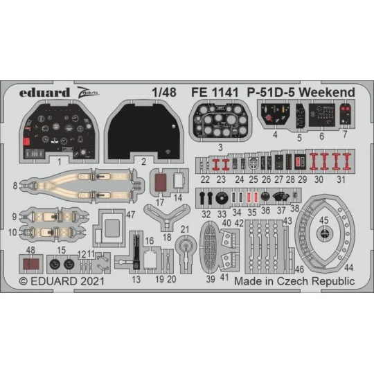 P-51D-5 Weekend for Eduard, 1/48 - Eduard Accessories FE1141