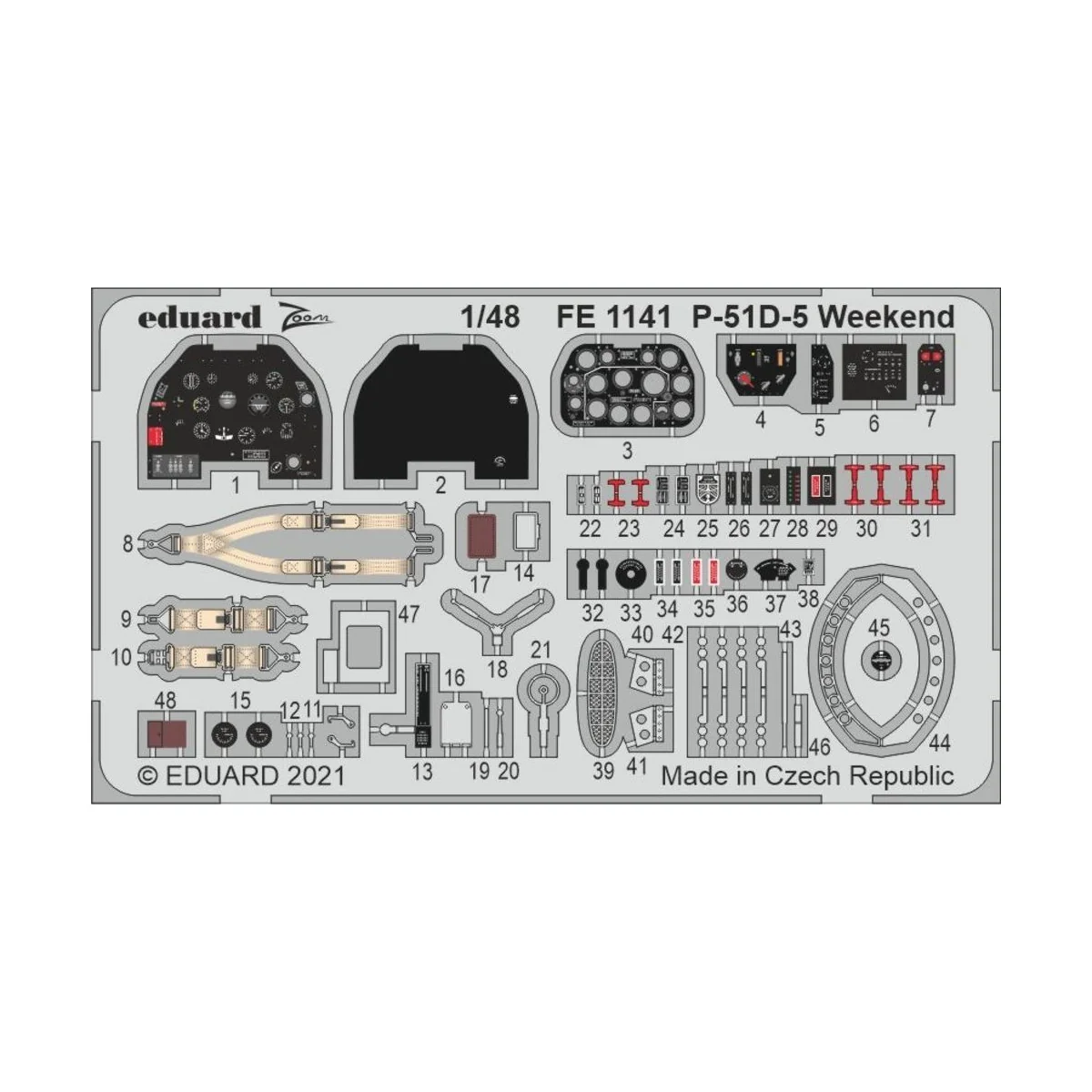 P-51D-5 Weekend for Eduard, 1/48 - Eduard Accessories FE1141