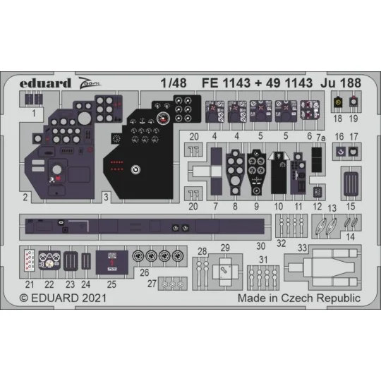 Ju 188 1/48 for REVELL - Eduard Accessories FE1143