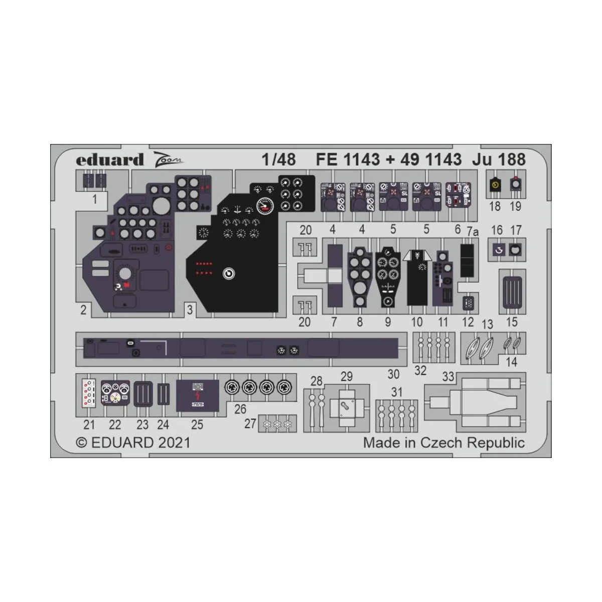 Ju 188 1/48 for REVELL, 1/48 - Eduard Accessories FE1143