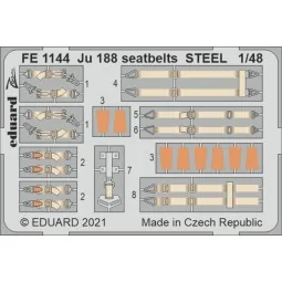 Ju 188 seatbelts STEEL 1/48 for REVELL - Eduard Accessories FE1144