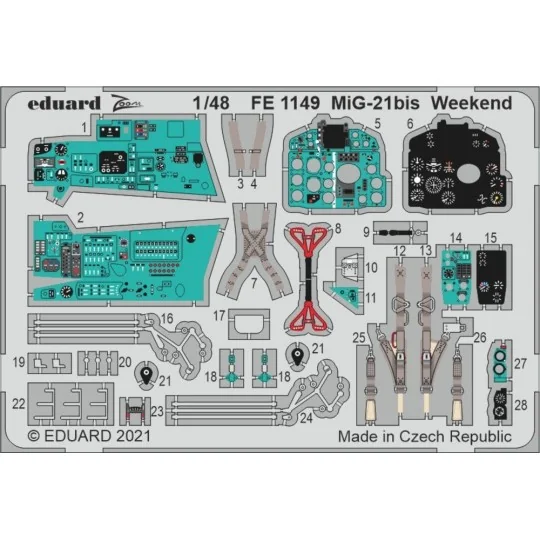 MiG-21bis Weekend 1/48 for EDUARD, 1/48 - Eduard Accessories FE1149