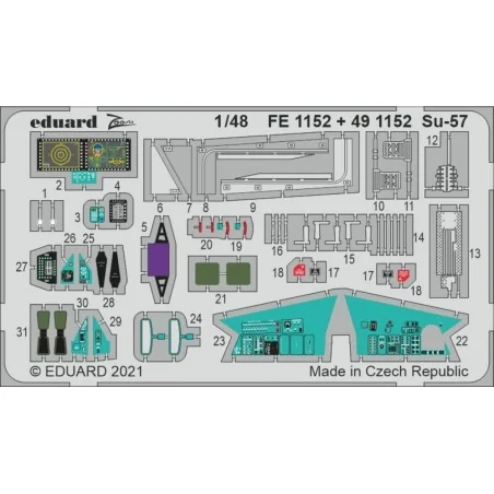 Su-57 1/48 for ZVEZDA, 1/48 - Eduard Accessories FE1152