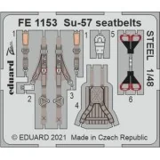 Su-57 seatbelts STEEL 1/48 for ZVEZDA - Eduard Accessories FE1153