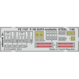 F-16I SUFA seatbelts STEEL 1/48 for KINETIC, 1/48 - Eduard Accessor...