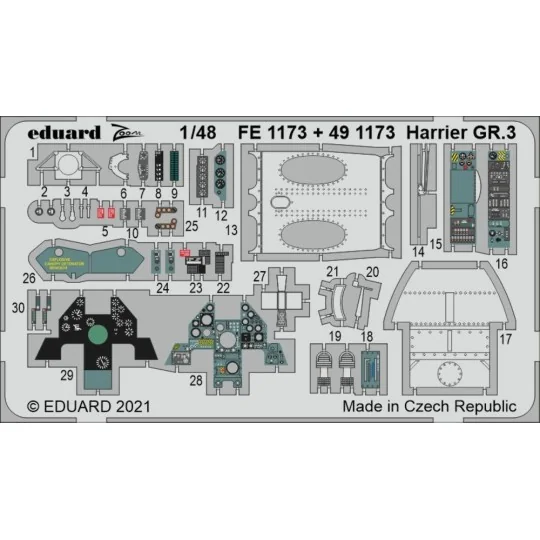 Harrier GR.3 1/48 for KINETIC, 1/48 - Eduard Accessories FE1173