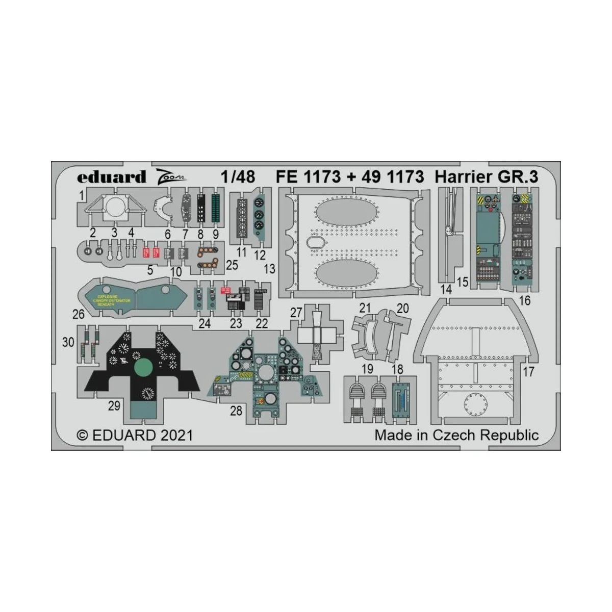 Harrier GR.3 1/48 for KINETIC, 1/48 - Eduard Accessories FE1173
