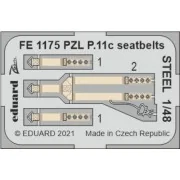PZL P.11c seatbelts STEEL 1/48 for ARMA HOBBY - Eduard Accessories ...