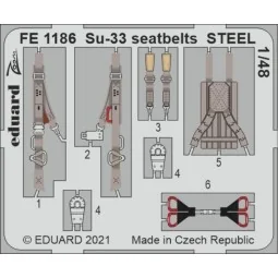 Su-33 seatbelts STEEL 1/48 for MINIBASE, 1/48 - Eduard Accessories ...