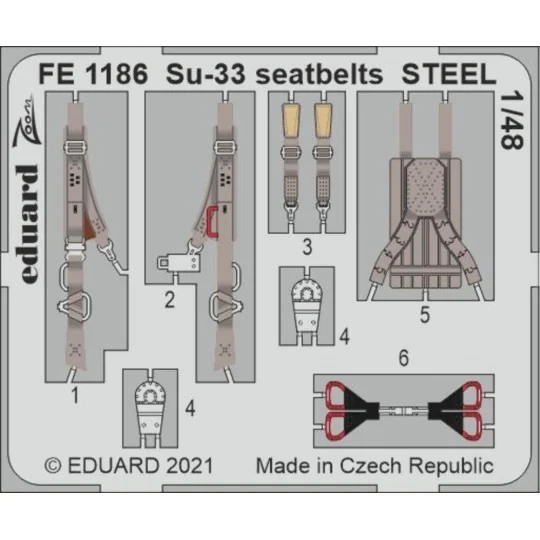 Su-33 seatbelts STEEL 1/48 for MINIBASE, 1/48 - Eduard Accessories ... Su-33 seatbelts STEEL 1/48 for MINIBASE, 1/48 - Eduard Accessories ...