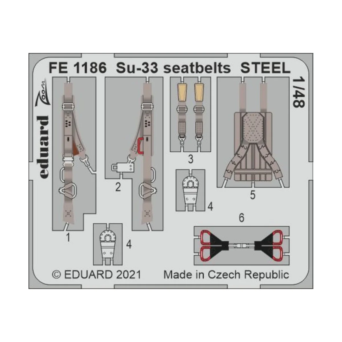 Su-33 seatbelts STEEL 1/48 for MINIBASE, 1/48 - Eduard Accessories ... Su-33 seatbelts STEEL 1/48 for MINIBASE, 1/48 - Eduard Accessories ...