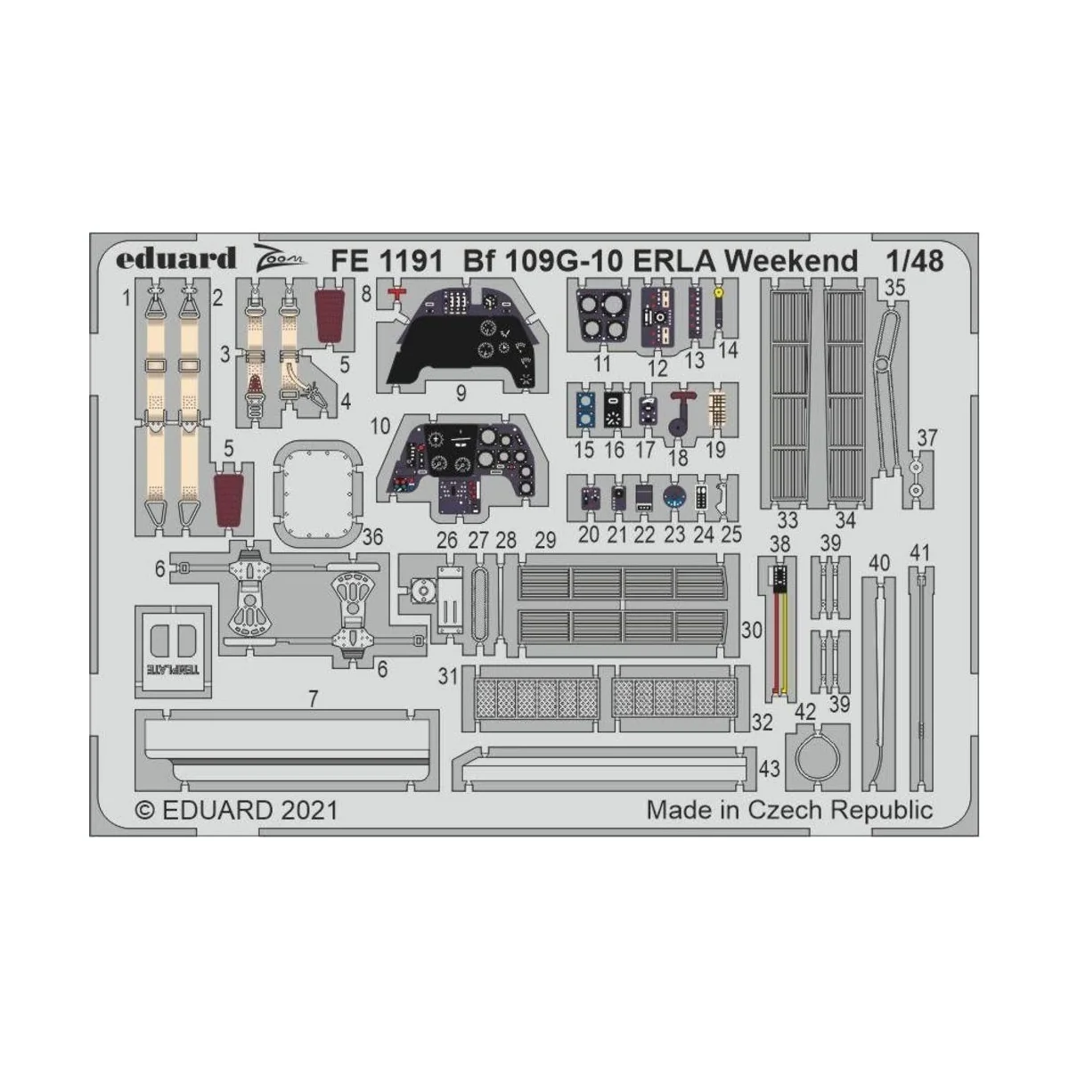 Bf 109G-10 ERLA Weekend 1/48 for EDUARD, 1/48 - Eduard Accessories ... Bf 109G-10 ERLA Weekend 1/48 for EDUARD, 1/48 - Eduard Accessories ...