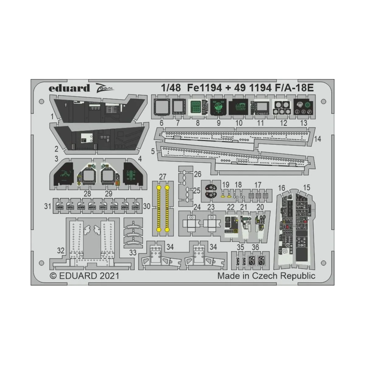 F/A-18E 1/48 for MENG - Eduard Accessories FE1194