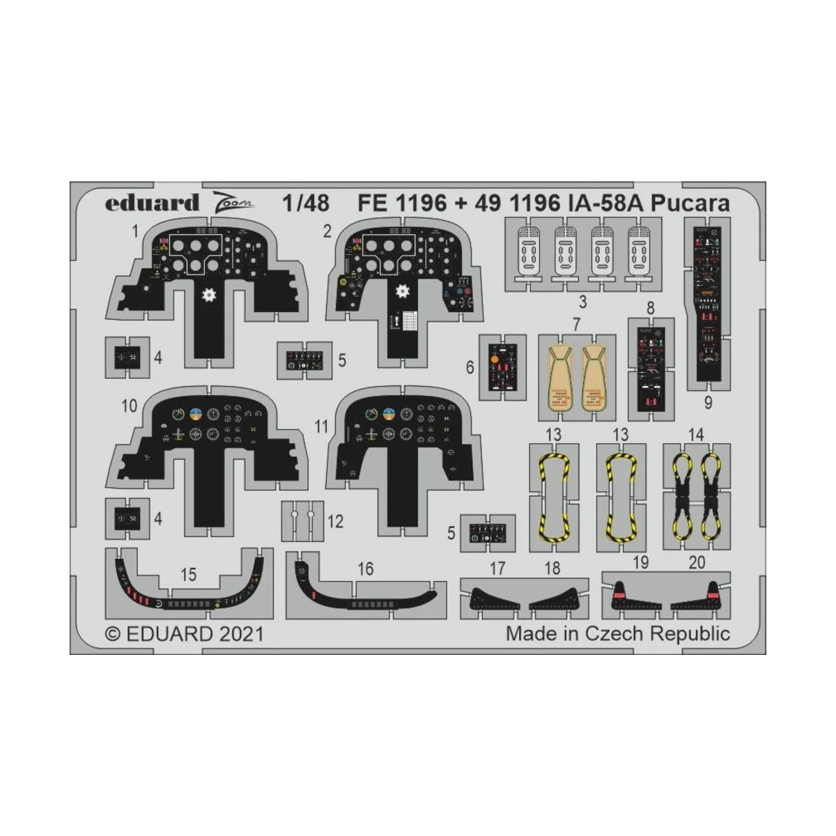 IA-58A Pucara 1/48 for KINETIC - Eduard Accessories FE1196