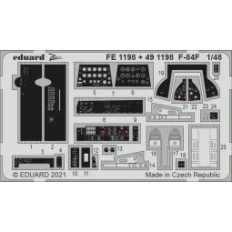 F-84F 1/48 for KINETIC, 1/48 - Eduard Accessories FE1198