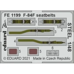 F-84F seatbelts STEEL 1/48 for KINETIC, 1/48 - Eduard Accessories F...