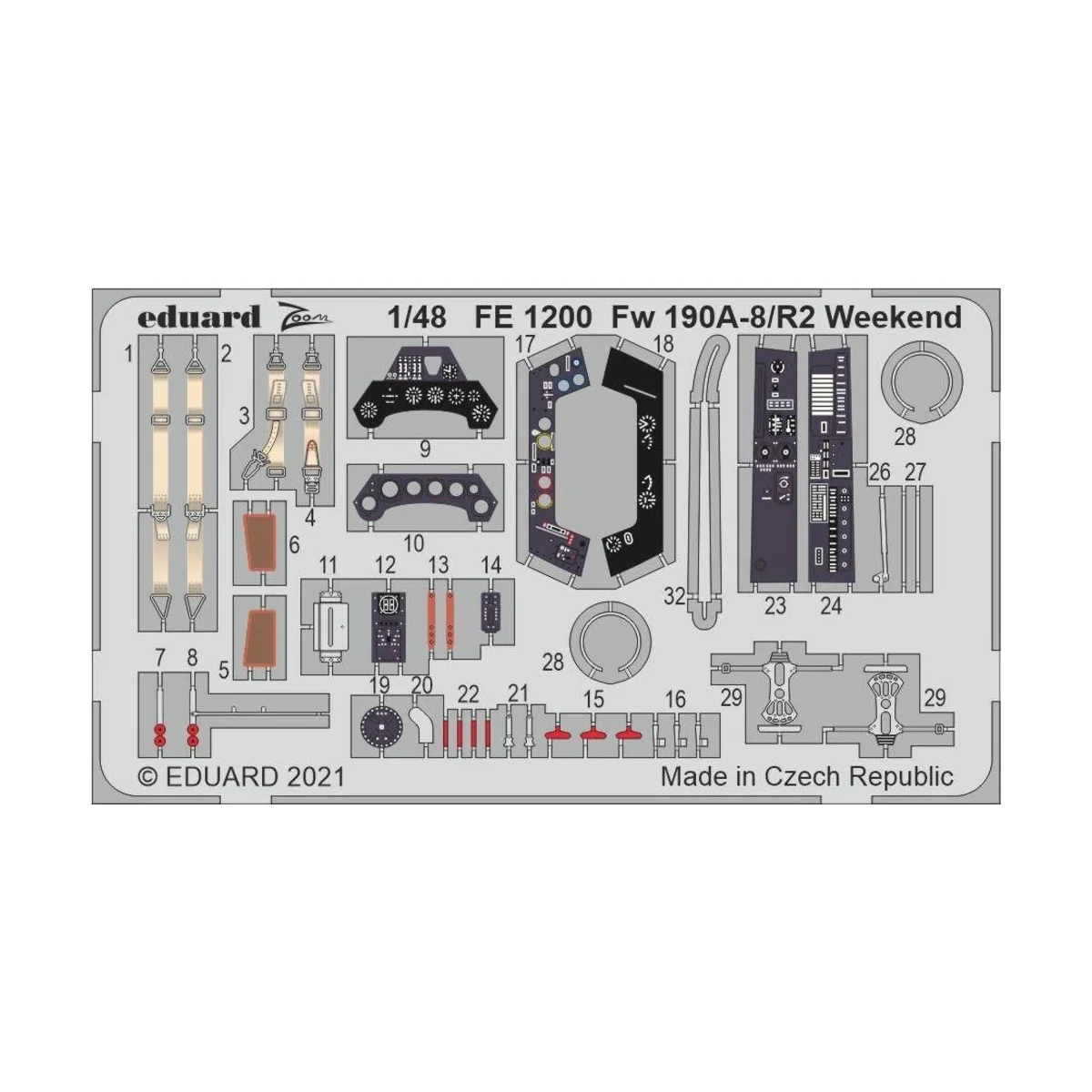 Fw 190A-8/R2 Weekend 1/48 for EDUARD - Eduard Accessories FE1200