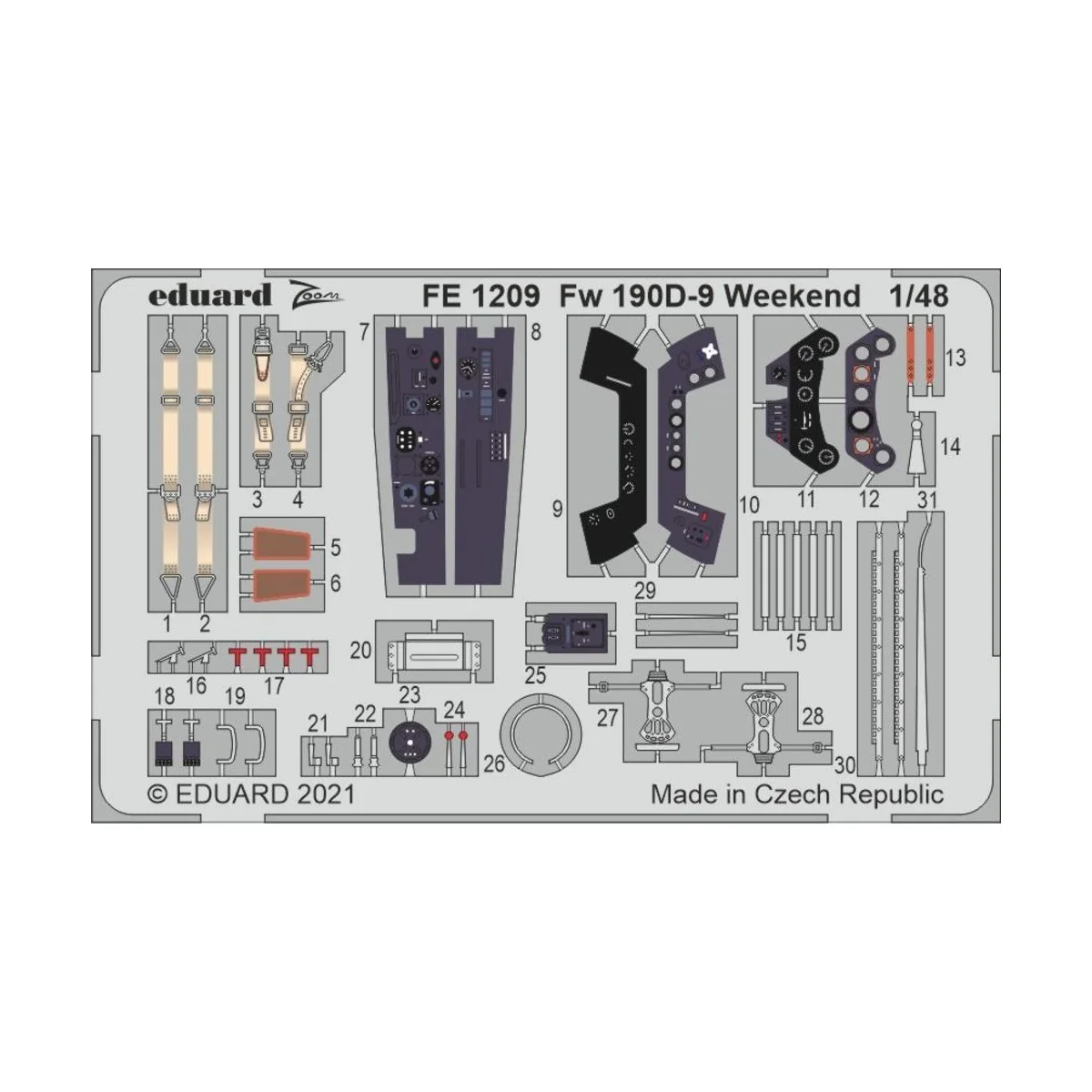 Fw 190D-9 Weekend 1/48 for EDUARD - Eduard Accessories FE1209