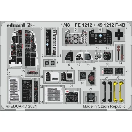 F-4B 1/48 for TAMIYA, 1/48 - Eduard Accessories FE1212