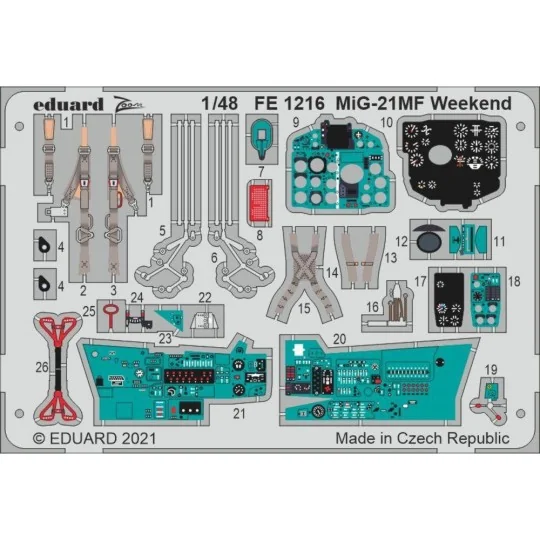 MiG-21MF Weekend 1/48 for EDUARD, 1/48 - Eduard Accessories FE1216