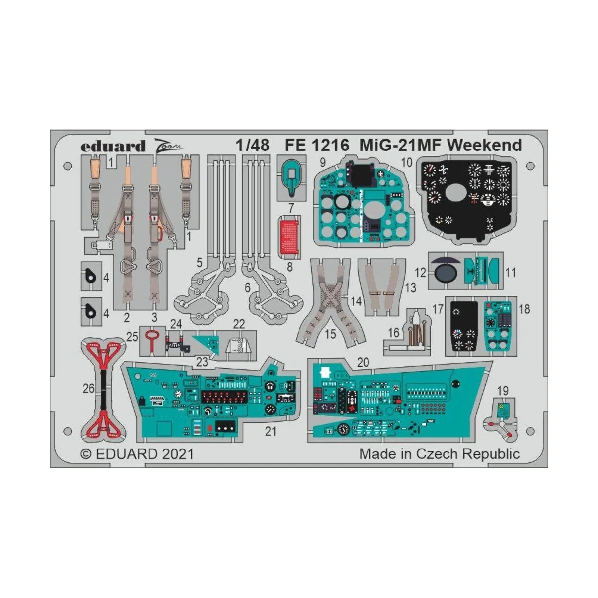 MiG-21MF Weekend 1/48 for EDUARD - Eduard Accessories FE1216