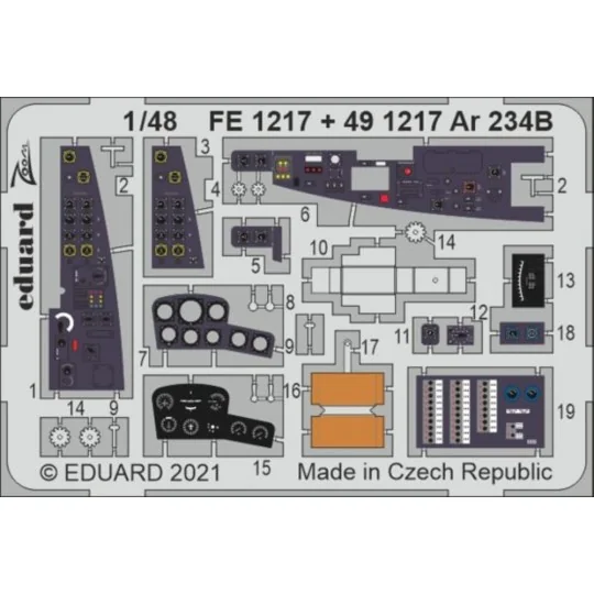 Ar 234B 1/48 HASEGAWA/HOBBY 2000, 1/48 - Eduard Accessories FE1217