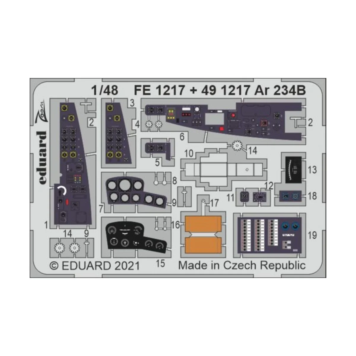 Ar 234B 1/48 HASEGAWA/HOBBY 2000, 1/48 - Eduard Accessories FE1217